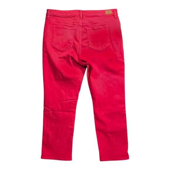 Lauren Ralph Lauren Red Premier Straight Crop Pants Size 14P - Picture 4 of 9